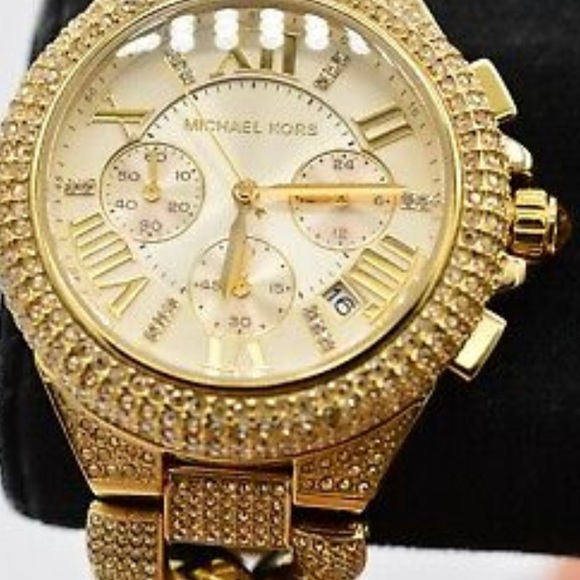 MICHAEL KORS MK3248 Camille Gold Pave Crystal - Picture 4 of 7